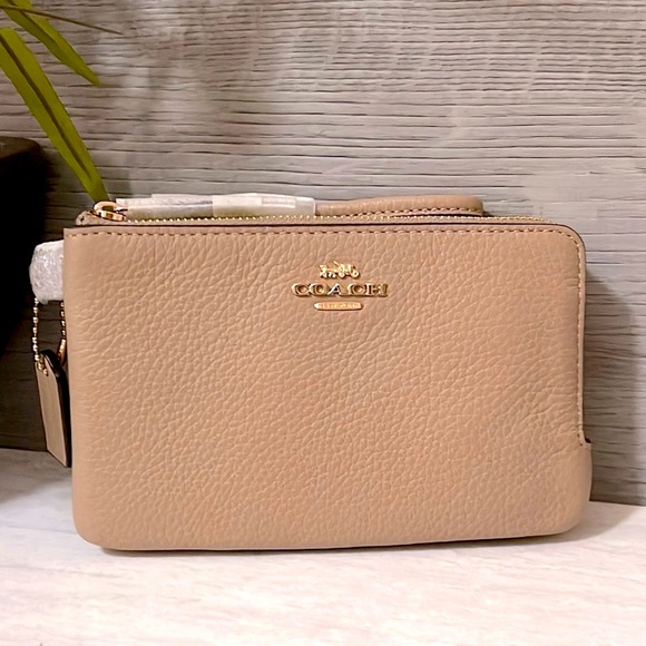 NWT Coach Double Corner Zip Wristlet - Picture 1 of 12